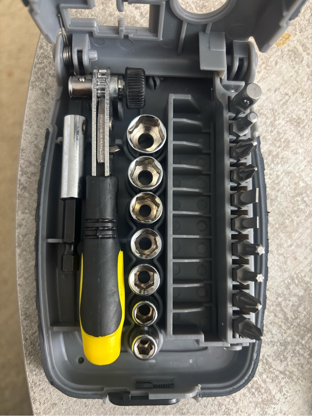 Unbranded Gray and Yellow Multi-Bit Home Storage Tool Kit